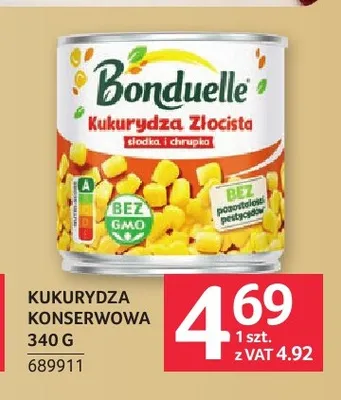 Kukurydza konserwowa Bonduelle promocja w Selgros