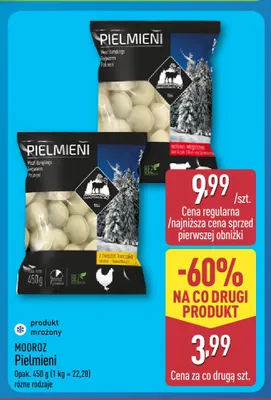 Pielmieni z mięsem kurczaka Mooroz promocja w Aldi