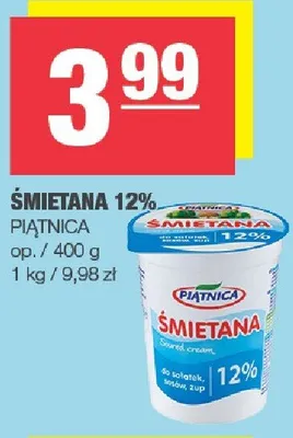 Śmietana 12% promocja w SPAR