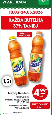 Napój Nestea lemon, peach promocja w Żabka