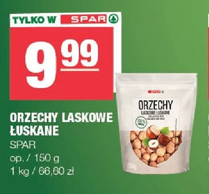 Orzechy laskowe łuskane SPAR promocja w SPAR