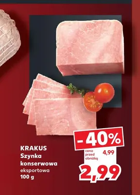 Szynka konserwowa eksportowa Krakus promocja w Kaufland