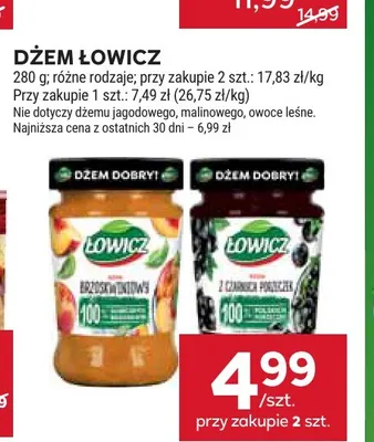 Dżem brzoskwiniowy Łowicz promocja w Stokrotka
