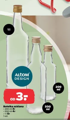 Butelka szklana Altom Design 200 ml promocja w Netto