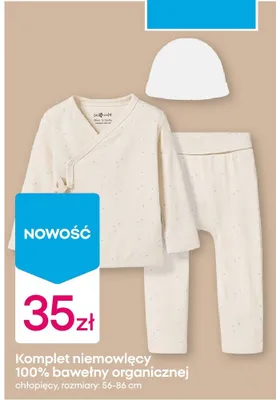 Komplet niemowlęcy chłopięcy 100% bawełny organicznej  promocja w Pepco