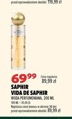 Woda perfumowana Saphir Vida de promocja w Drogerie Natura