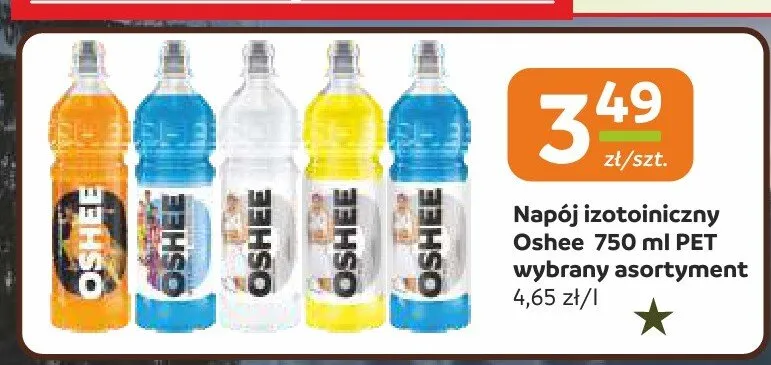 Napój izotoniczny Oshee promocja w Społem Częstochowa
