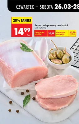 Schab wieprzowy bez kości promocja w Biedronka