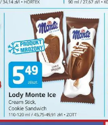 Lody Monte Ice Cookie Sandwich promocja w Marketvita