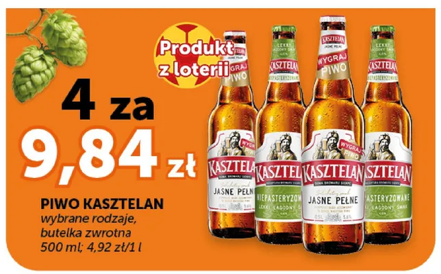Piwo Kasztelan Jasne Pełne promocja w ABC