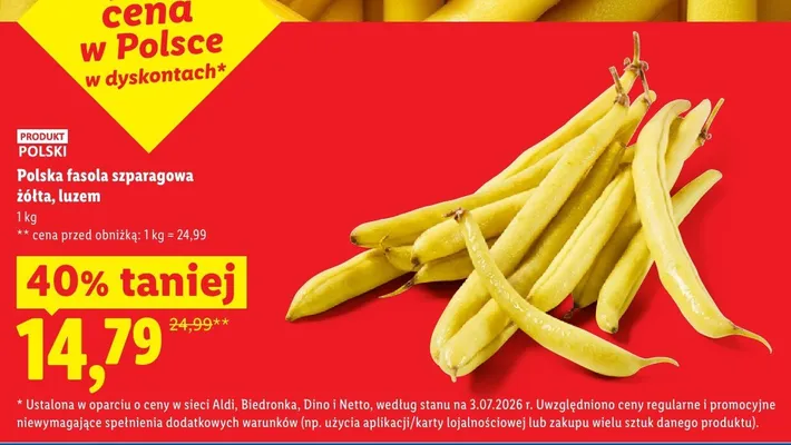 Fasola szparagowa żółta luzem polska Lidl promocja w Lidl