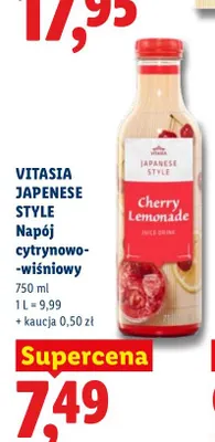 Napój cytrynowo-wiśniowy Vitasia Japanese Style promocja w Lidl
