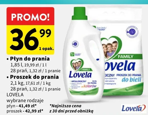 Proszek do prania Lovela promocja w Intermarche