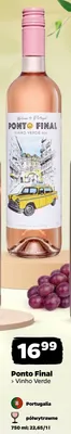 Wino Ponto Final Vinho Verde półwytrawne Portugalia promocja w Netto