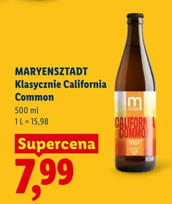 Piwo Maryensztadt Klasycznie California Common promocja w Lidl