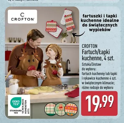 Łapki kuchenne Crofton 4 szt. promocja w Aldi