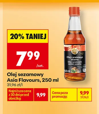 Olej sezamowy Asia Flavours promocja w Biedronka