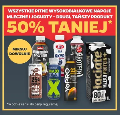 Mleko Protein+ Łaciate promocja w Netto