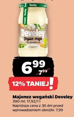 Majonez wegański Develey promocja w Netto