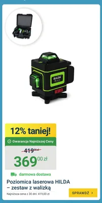 Poziomica laserowa HILDA zestaw z walizką promocja w ERLI