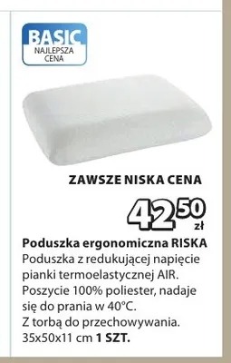Poduszka ergonomiczna RISKA 35x50x11 cm promocja w Jysk