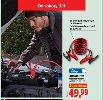 Kable rozruchowe typ 25 DIN 72553-25 Ultimate Speed promocja w Lidl