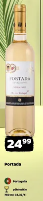 Wino białe półsłodkie Portada promocja w Netto