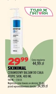 Ceramidowy balsam do ciała Atopic Skin Skinimal promocja w Drogerie Natura