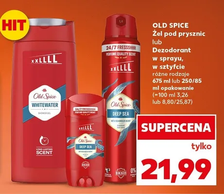 Dezodorant w sprayu Old Spice Deep Sea promocja w Kaufland