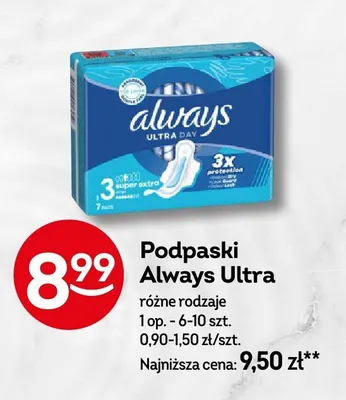 Podpaski Always Ultra promocja w Żabka
