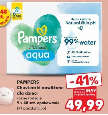 Chusteczki nawilżane dla dzieci 9-pak promocja w Kaufland