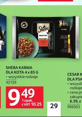 Karma dla kota Sheba Selection promocja w Selgros