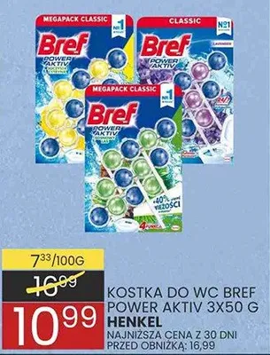 Kostka do WC Bref Power Aktiv 3x50 g Henkel promocja w Wafelek