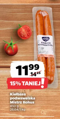 Kiełbasa podwawelska Mistrz Rohus promocja w Netto