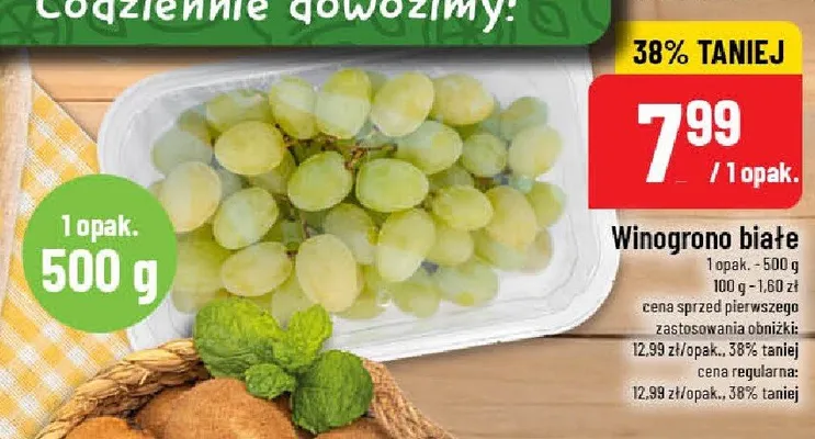 Winogrono białe promocja w POLOmarket