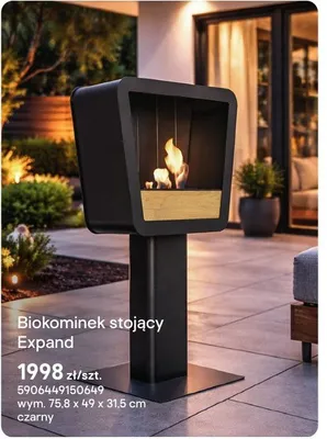 Biokominek stojący Expand Nordic promocja w Castorama