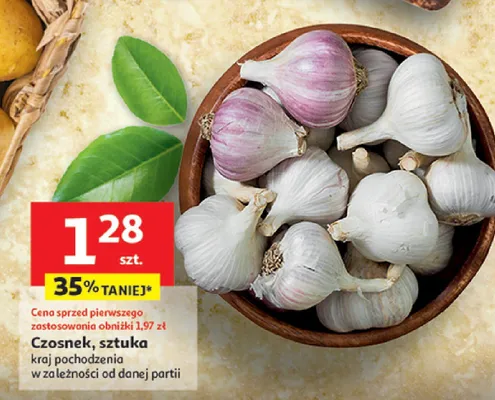Czosnek, sztuka promocja w Auchan
