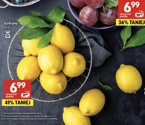 Cytryny promocja w Delikatesy Centrum