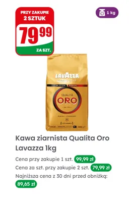 Kawa ziarnista Qualita Oro 1 kg promocja w Dino