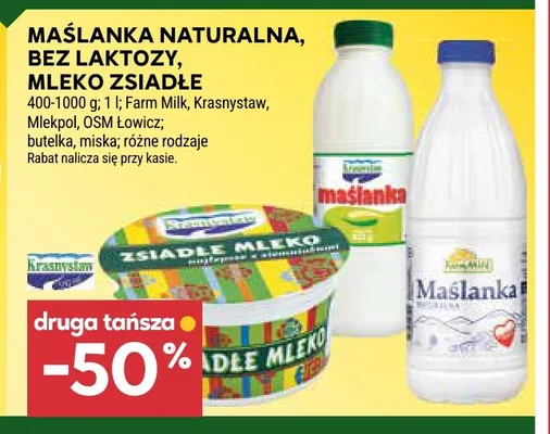 Maślanka naturalna Krasnystaw promocja w Stokrotka