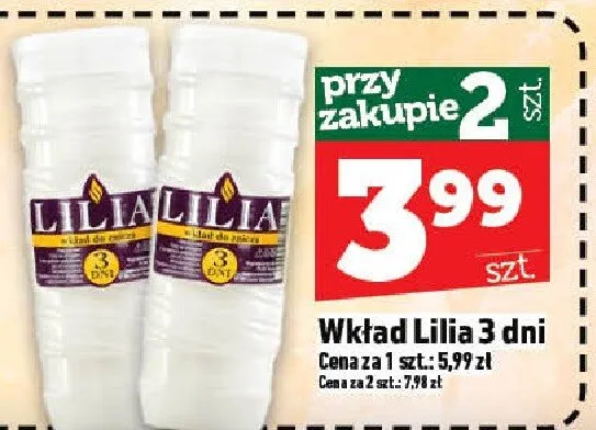 Wkład Lilia 3 dni promocja w TOPAZ