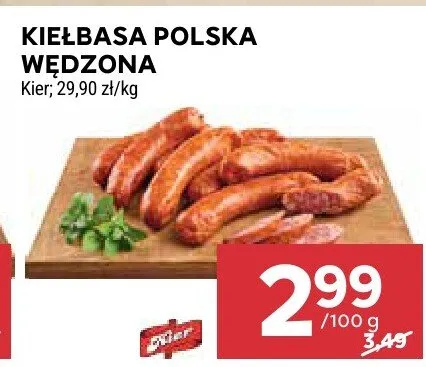 Kiełbasa polska wędzona Kier promocja w Stokrotka