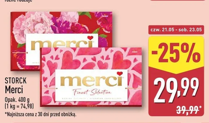 Czekoladki Merci STORCK promocja w Aldi