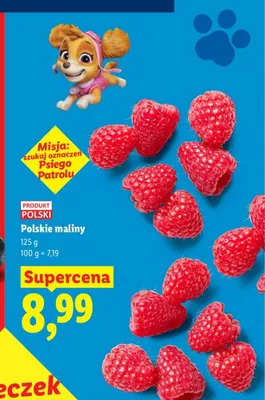 Maliny polskie Ryneczek Lidla promocja w Lidl