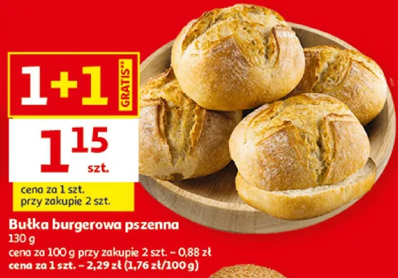 Bułka burgerowa pszenna promocja w Auchan