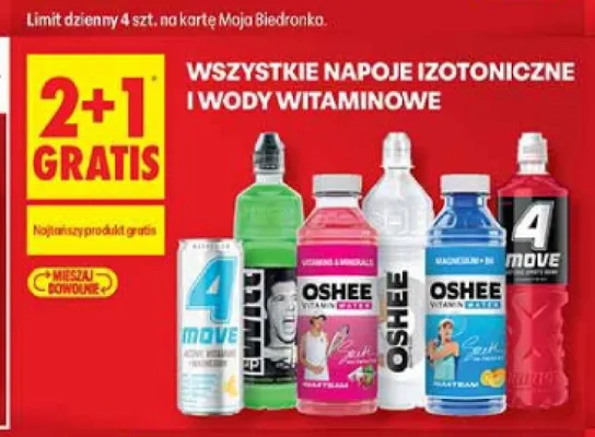 Napoje izotoniczne i wody witaminowe promocja w Biedronka
