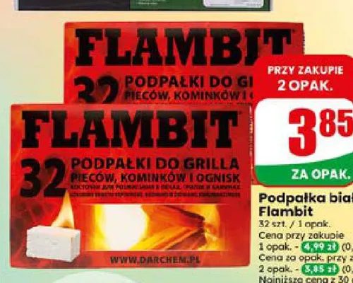 Podpałka biała Flambit promocja w Dino