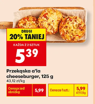Przekąska a'la cheeseburger promocja w Biedronka