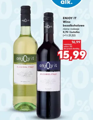 Wino bezalkoholowe ENJOY IT białe promocja w Kaufland