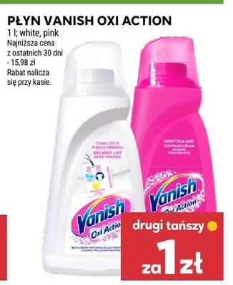Płyn Vanish Oxi Action white, pink promocja w Stokrotka